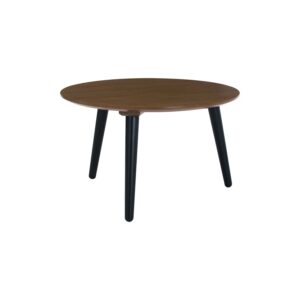 Carsyn Round coffee table | Cocoa colour top, Black colour leg