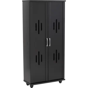 Hasting High 2 Door Shoe Cabinet | Black Colour