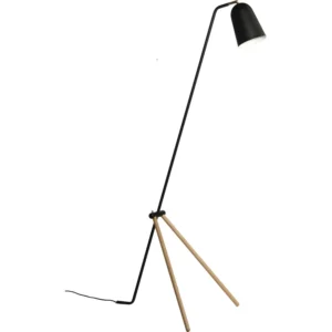 Giraffe Floor Lamp | Matt Black colour with Oak colour leg (CE)