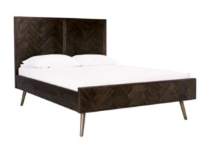 Sivan King Bed | Dijon Colour Leg, Chocolate Tyrolean Beech Frame (Fit Mattress : 1820mm X 2010mm)