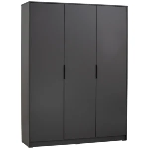 Volos 3 Door Wardrobe | Black Colour