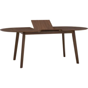 Werner 900 X 1500+450 Extension Table | Cocoa Colour Leg, Walnut Veneer Top