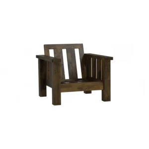 Leyton 1 Seater Sofa | Rustic Cocoa Colour (Wood Frame Only)