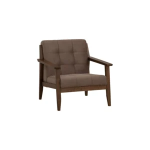 Terra 1 Seater Sofa | Cocoa Colour Leg, Light Brown Colour Talco Fabric