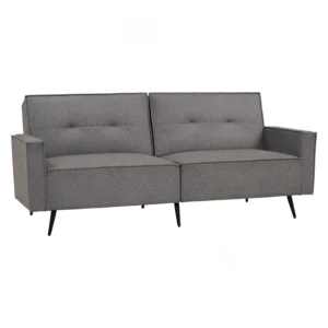 Austral 3 Seater Sofa | Black Colour Leg, Oyster Bay Colour Chevron Fabric