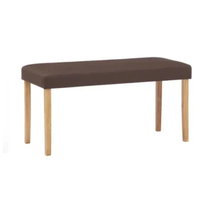 Lenore Bench | Natural Colour Leg, Mocha Colour Vinyl