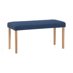 Lenore Bench | Natural Colour Leg, Yale Colour Challis Fabric