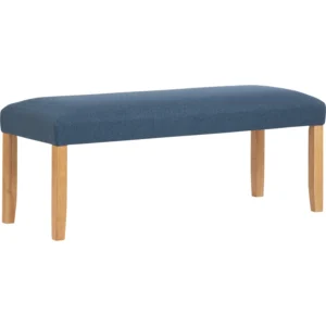 Mesi Bench | Natural Leg, Yale Colour Challis Fabric