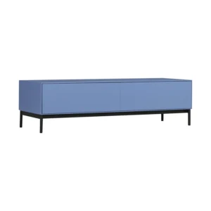 Lowell 1.8m Tv Cabinet | Baby Blue Colour Body With Matt Black Epoxy Leg