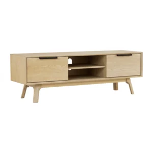 Noud 1.5m Tv Cabinet | Oak Veneer Body, With Oak Leg
