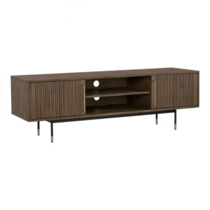Hamilton 1.7m Tv Cabinet | Sand Black Colour Leg, Toffee Colour Body