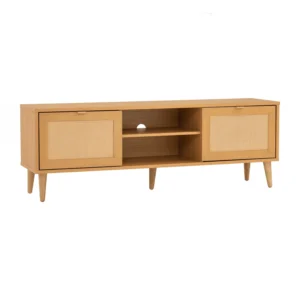 Dudley 1.5m Tv Cabinet | Natural Colour Leg, Oak Colour Body