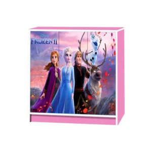 Wonderland 3 Door Cartoon Cabinet | Pink Colour