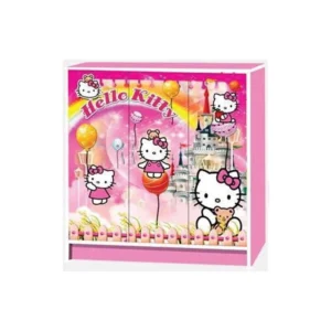 Wonderland 3 Door Cartoon Cabinet | Pink Colour