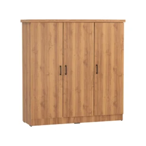 Dublin 3 Door Low Wardrobe | Natural Oak Colour