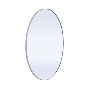 Crocus 450 x 800 Oval mirror | Satin Nickel plated frame