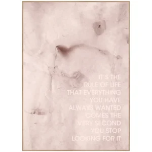 700 X 1000 The Rule Of Life Printed Art | Oak Frame