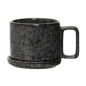 100ø Mug With Saucer | Black Colour
